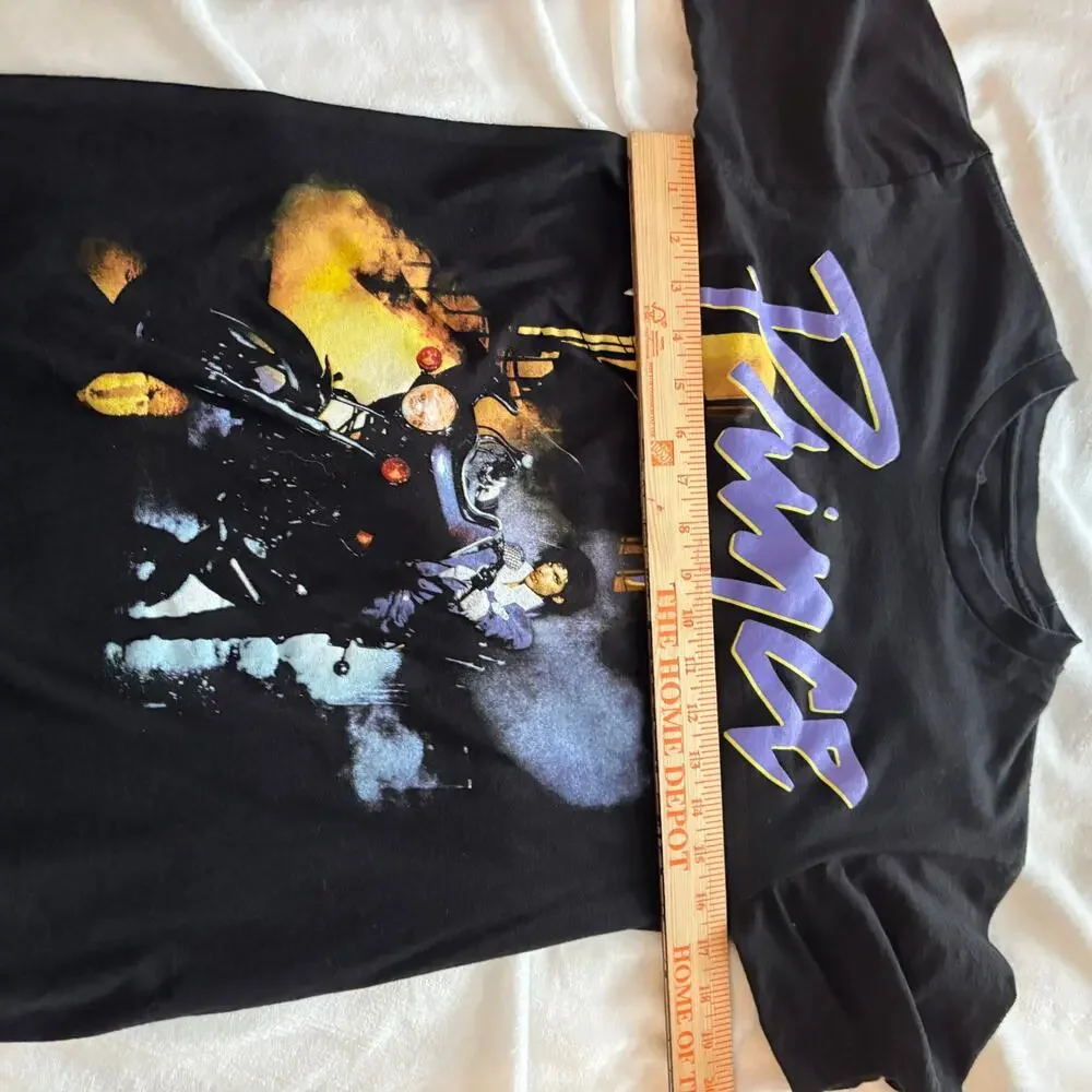 Prince Official Purple Rain Album Cover Graphic Unisex Black T-Shirt Size Small - Picture 5 of 5